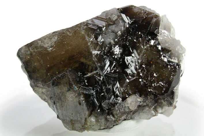 Gemmy Cassiterite Crystals with Quartz - China #347366